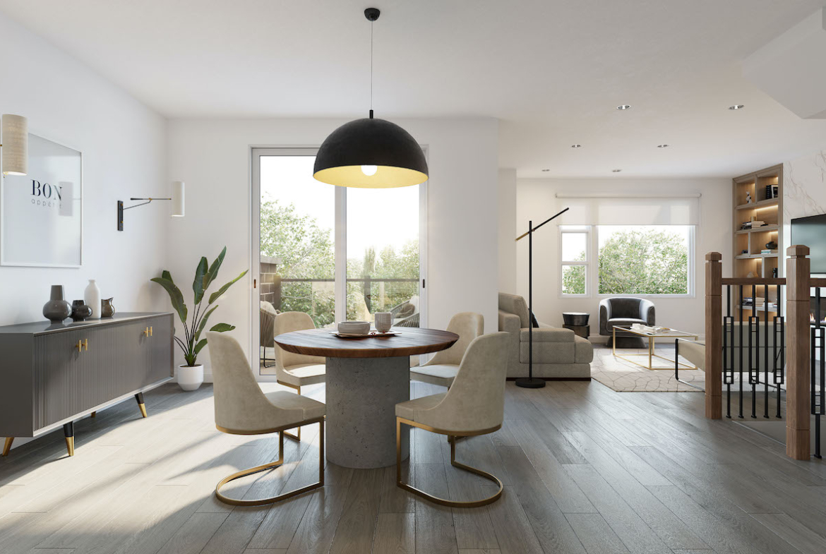Twelve Oaks Towns suite interior dining room