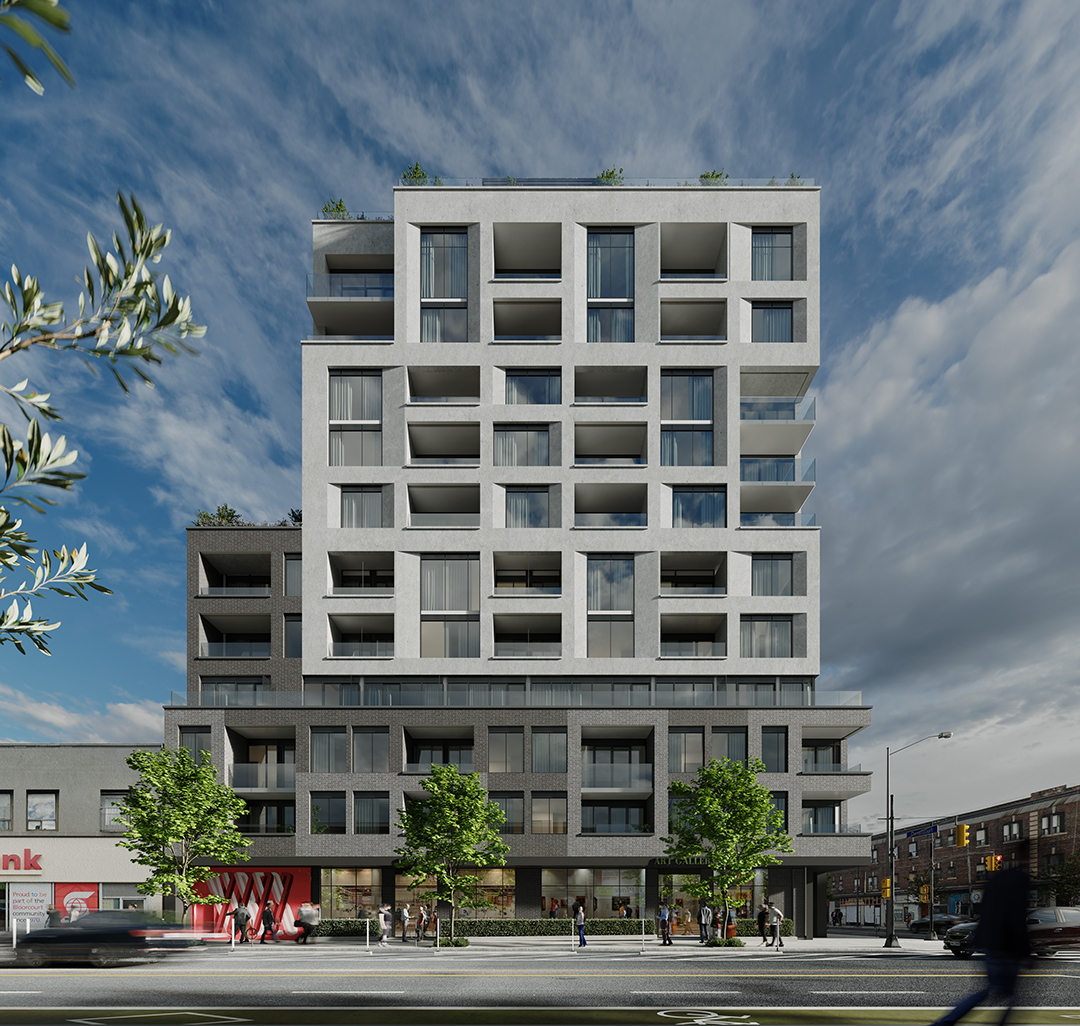 Motto Condos exterior rendering full view