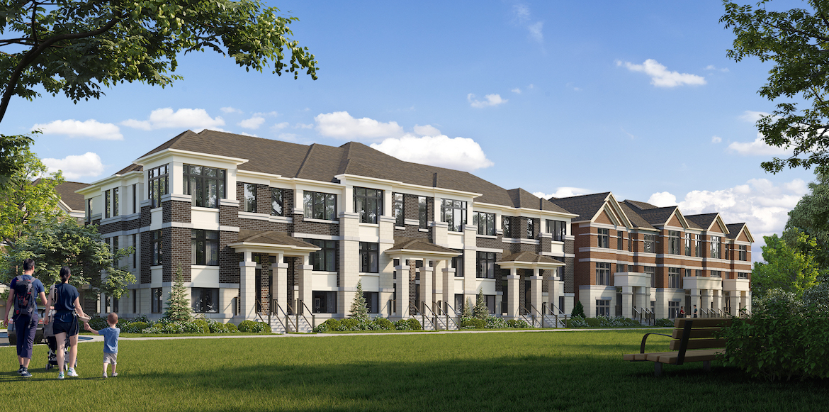 Rendering of Ivylea towns exterior streetscape