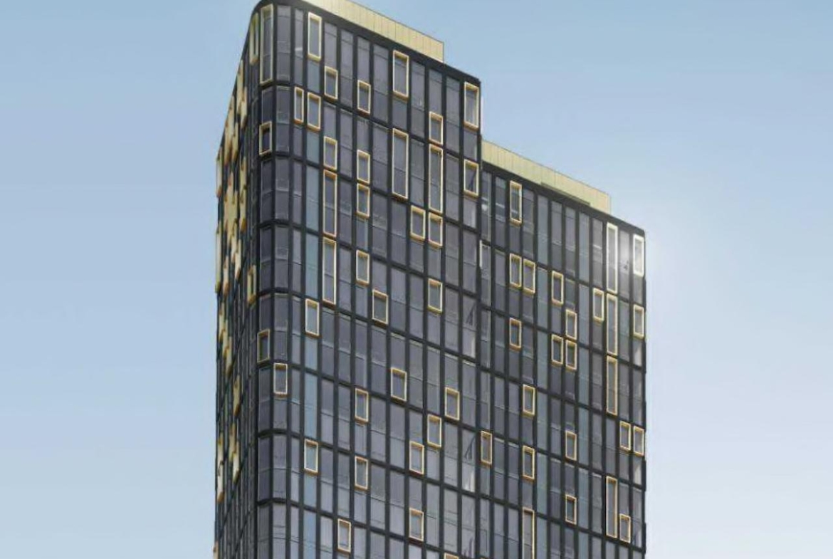 Exterior rendering of 120 Church Condos top half