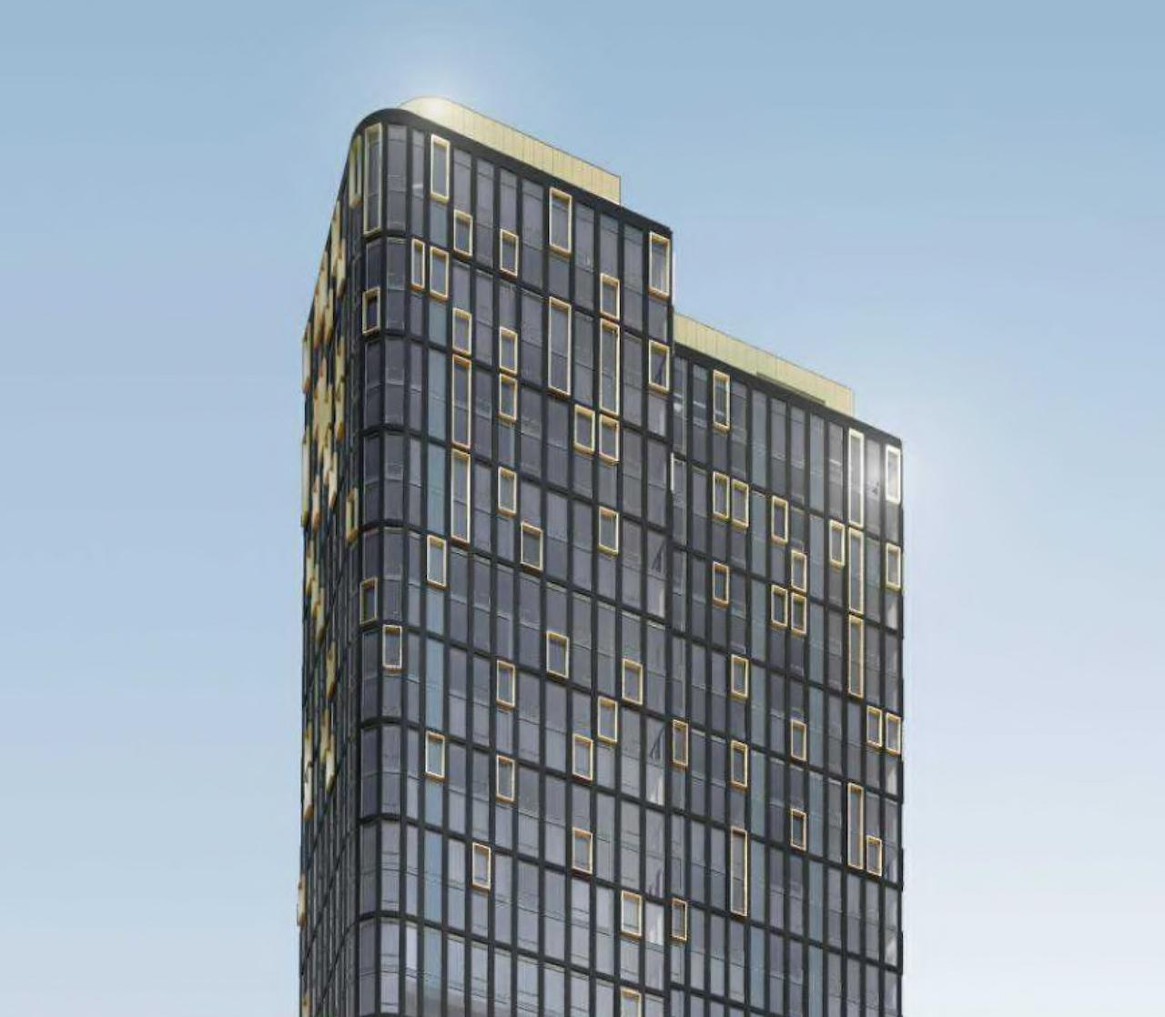 Exterior rendering of 120 Church Condos top half