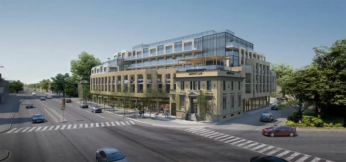 Exterior rendering of 1700 Queen Condos in Toronto