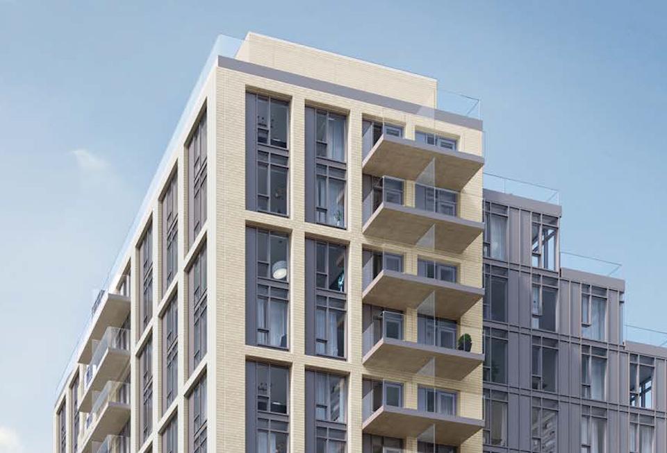 Rendering of 990 Bloor West Condos exterior top siding