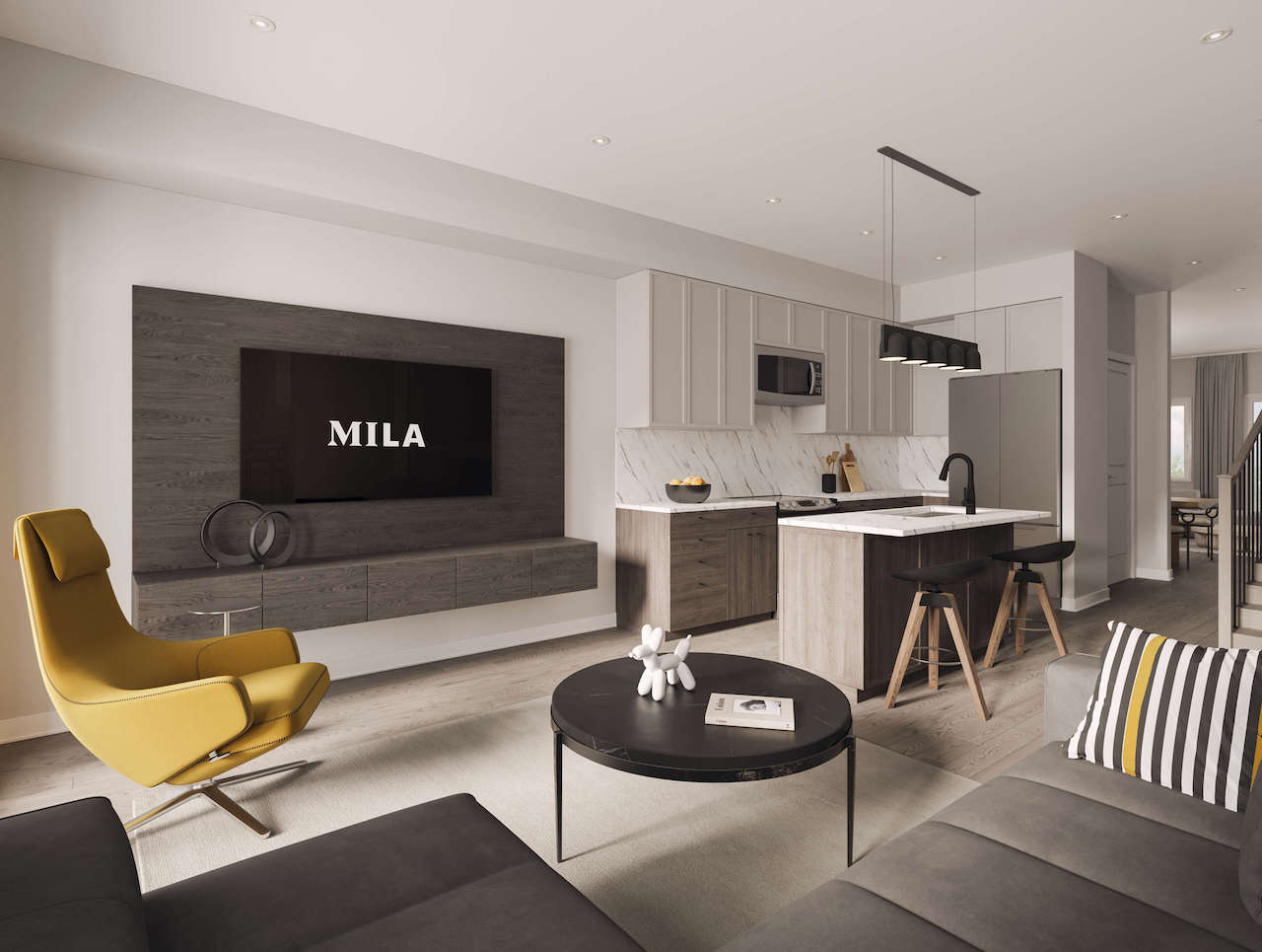 Rendering of Mila homes Berkwood kitchen