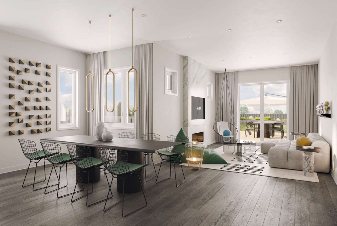 Rendering of Mila homes Amhurst family room