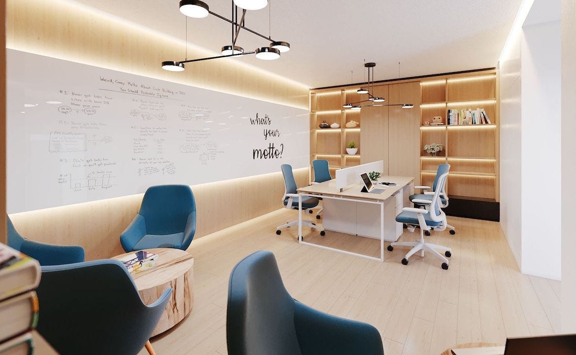 Rendering of Motto Condos brainstorming space