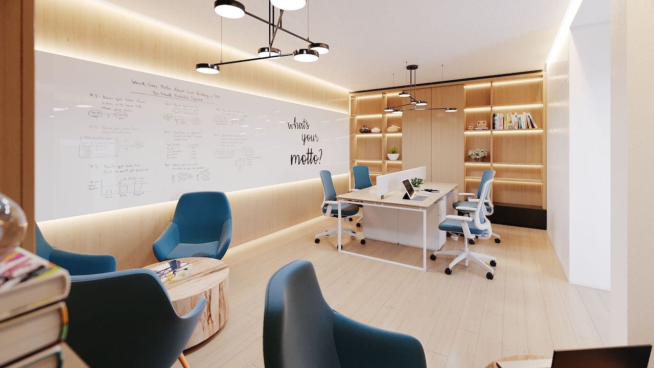 Rendering of Motto Condos brainstorming space