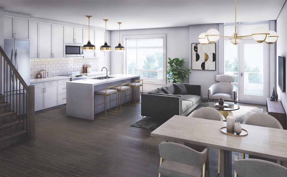 Rendering of The Crawford Urban Towns suite Dorset interior