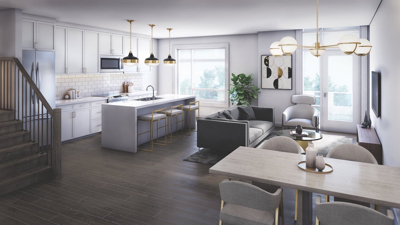 Rendering of The Crawford Urban Towns suite Dorset interior
