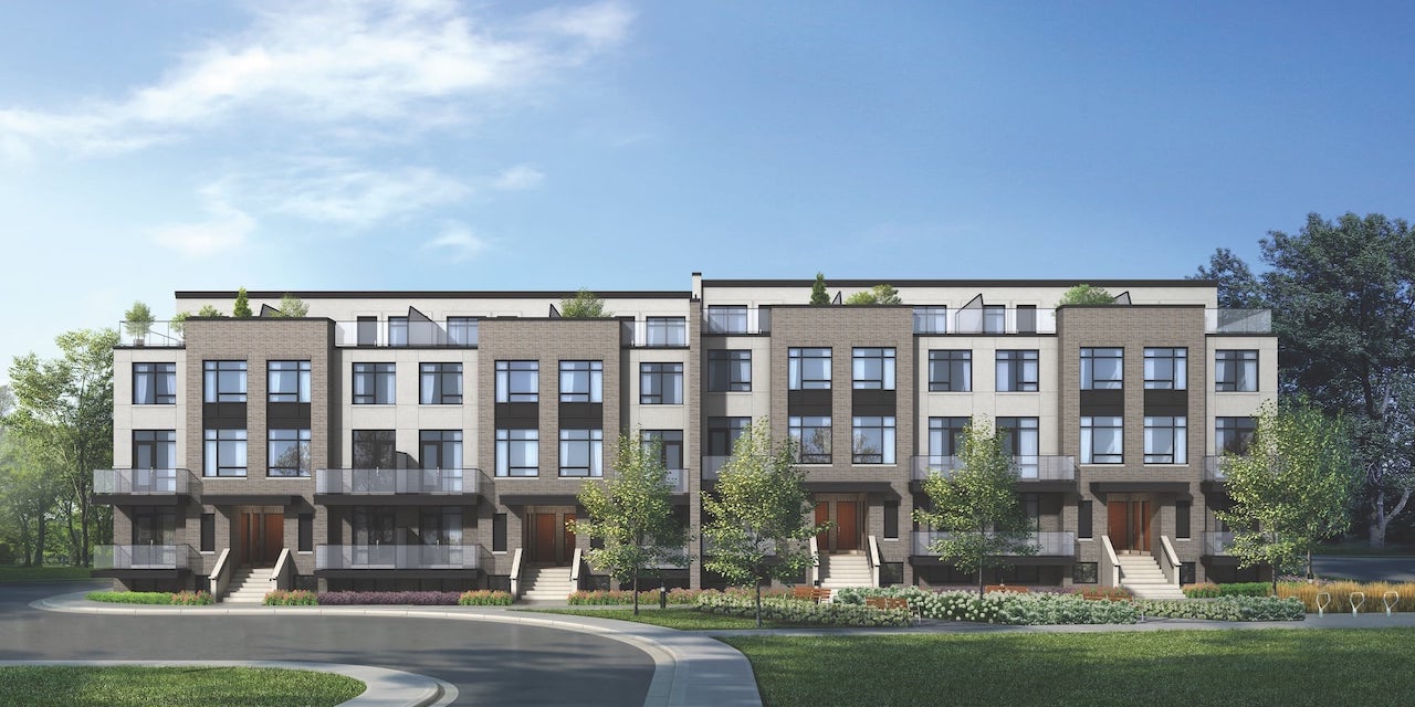 Rendering of The Crawford Urban Towns streetscape