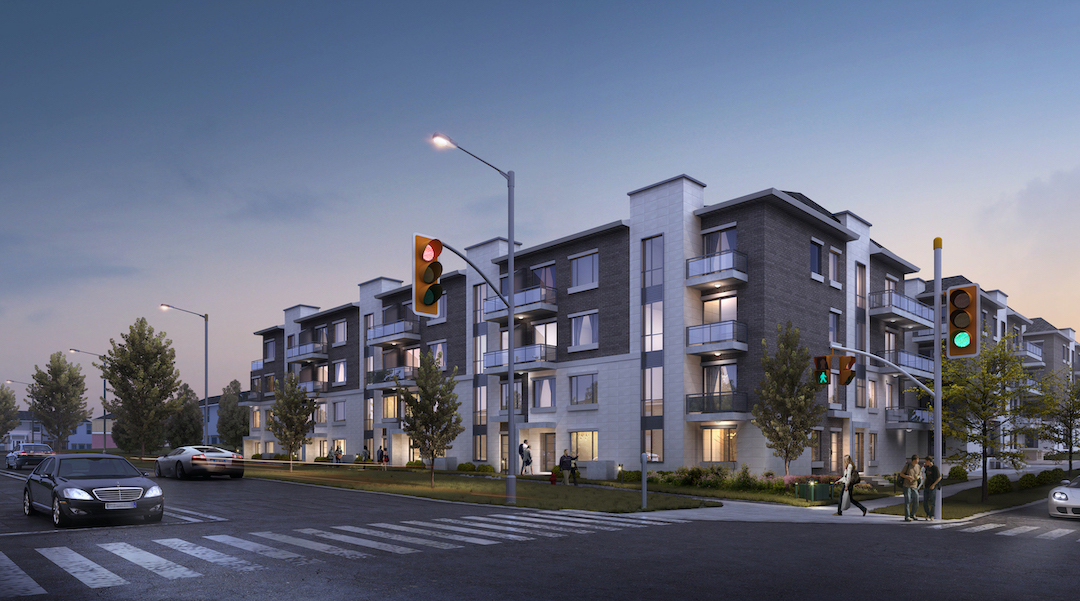 Rendering of Victoria Garden exterior night