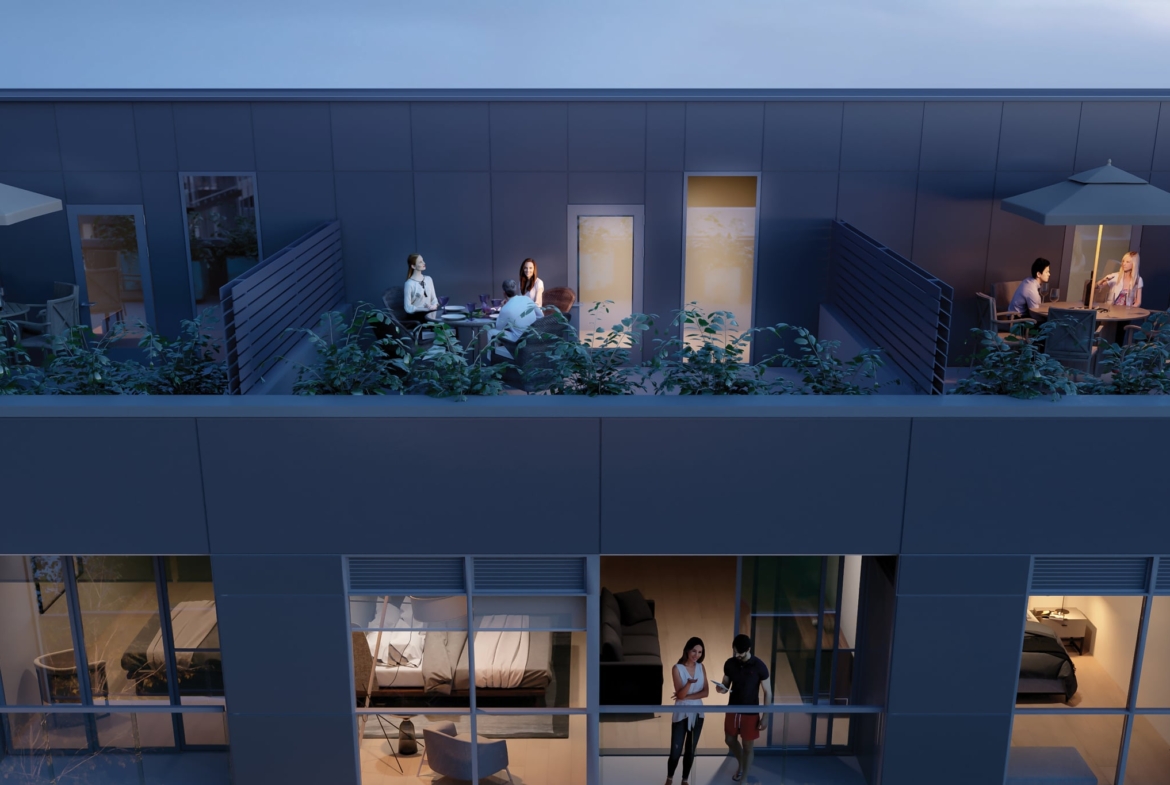 Rendering of Avia 2 Townhome balcony