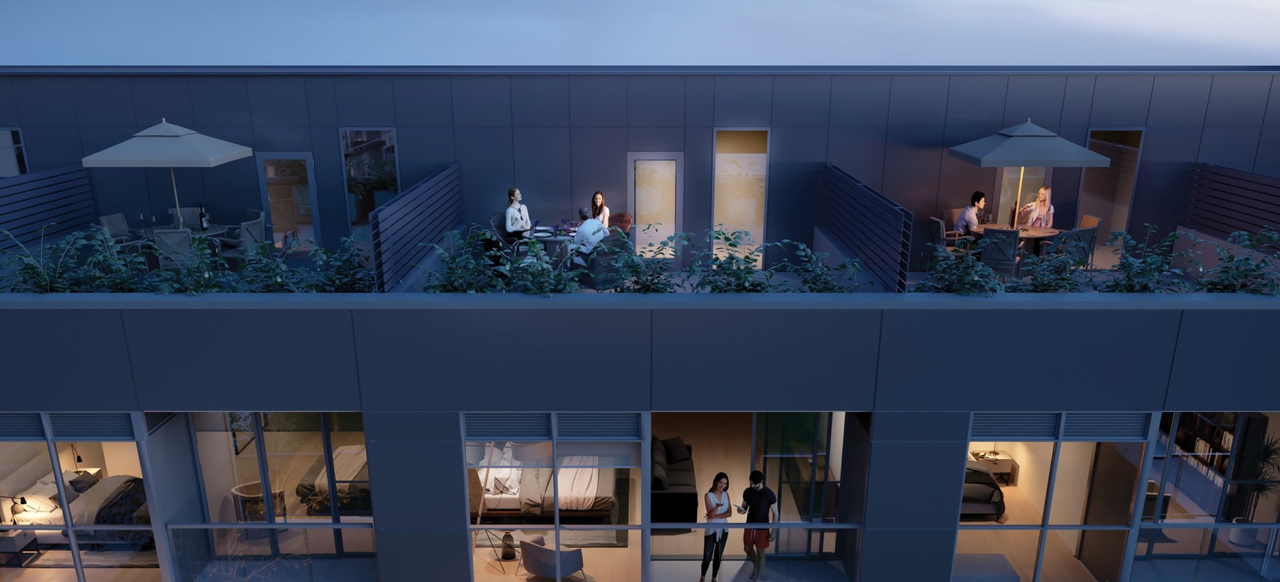 Rendering of Avia 2 Townhome balcony