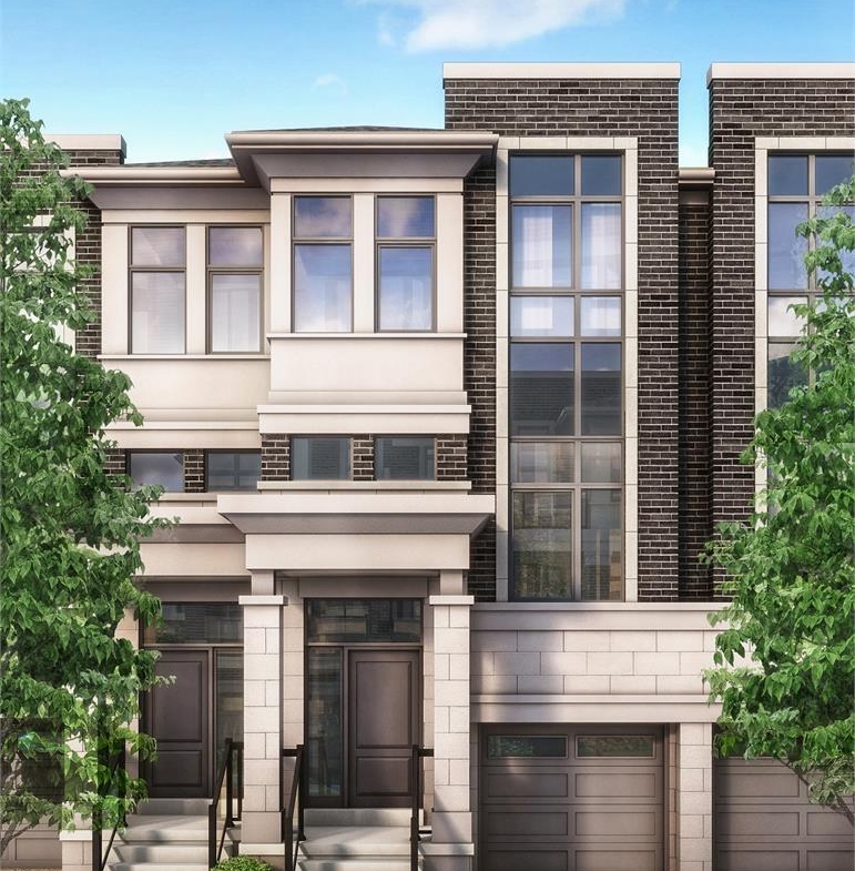 Rendering of Markham Mills Towns middle unit exterior