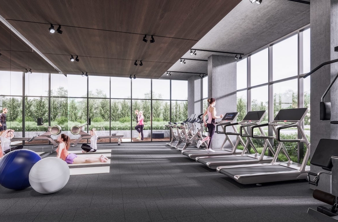 Rendering of Mondria Condos wellness and fitness centre