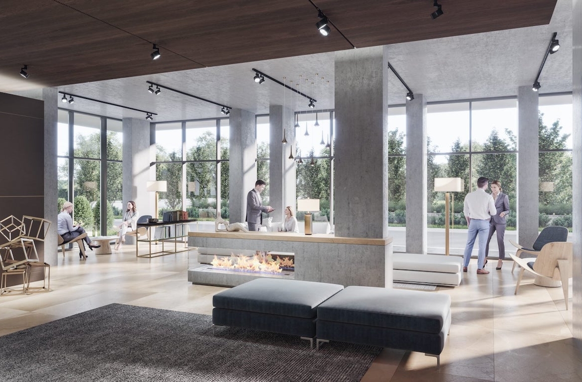Rendering of Mondria Condos lobby