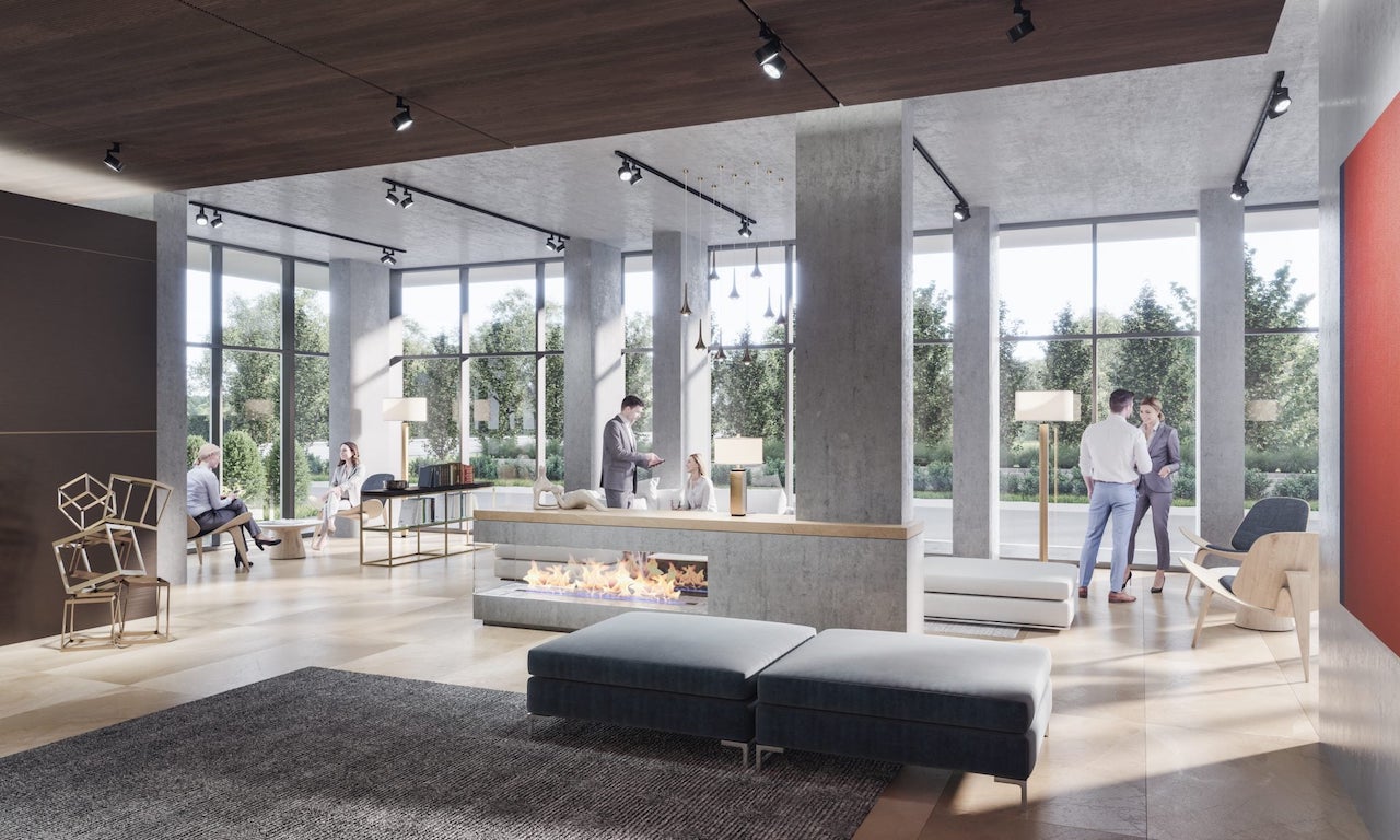 Rendering of Mondria Condos lobby