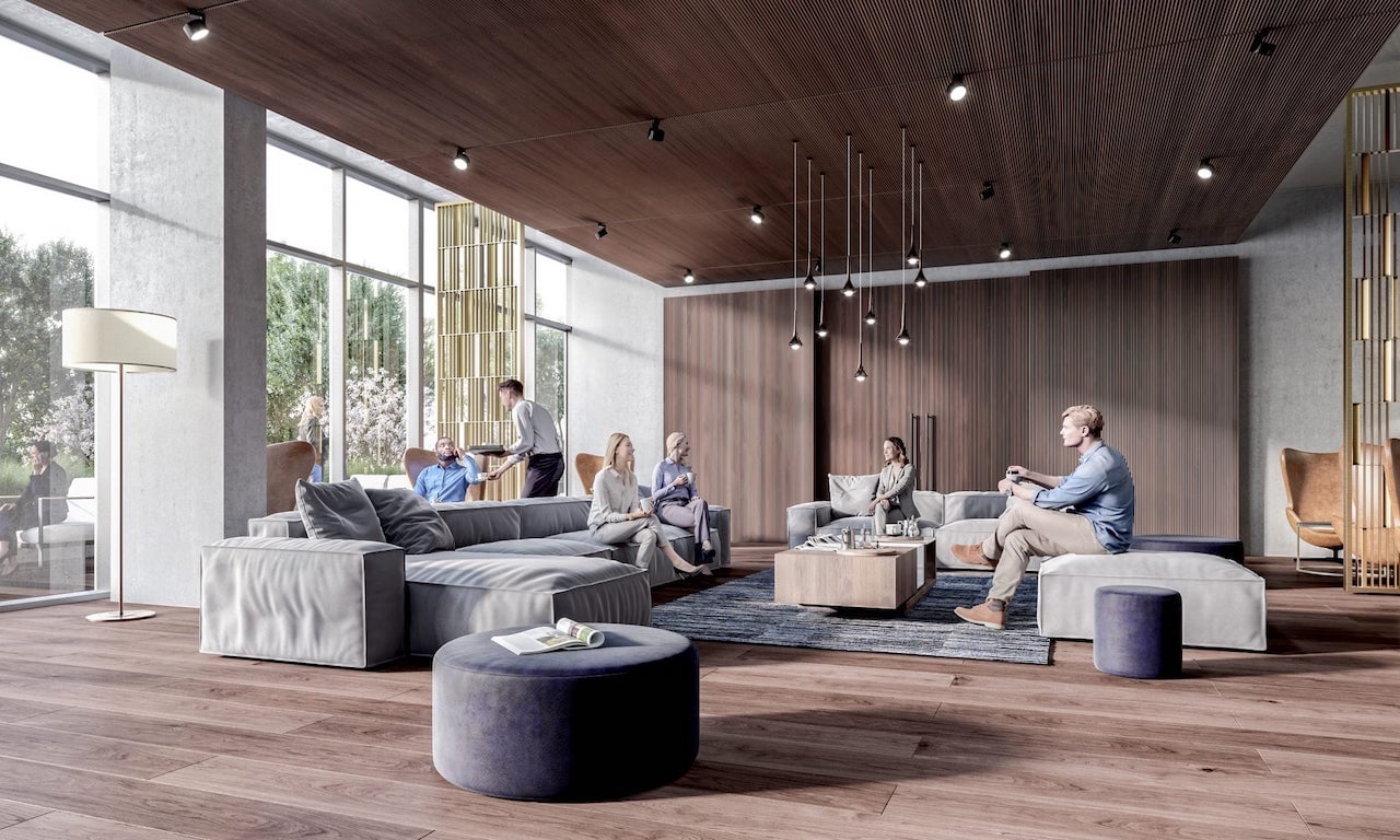 Rendering of Mondria Condos party room