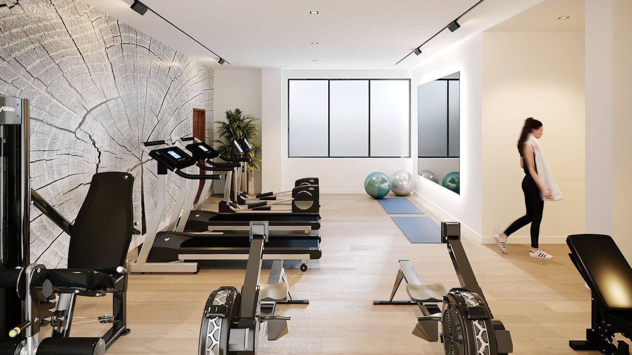 Rendering of Motto Condos gym