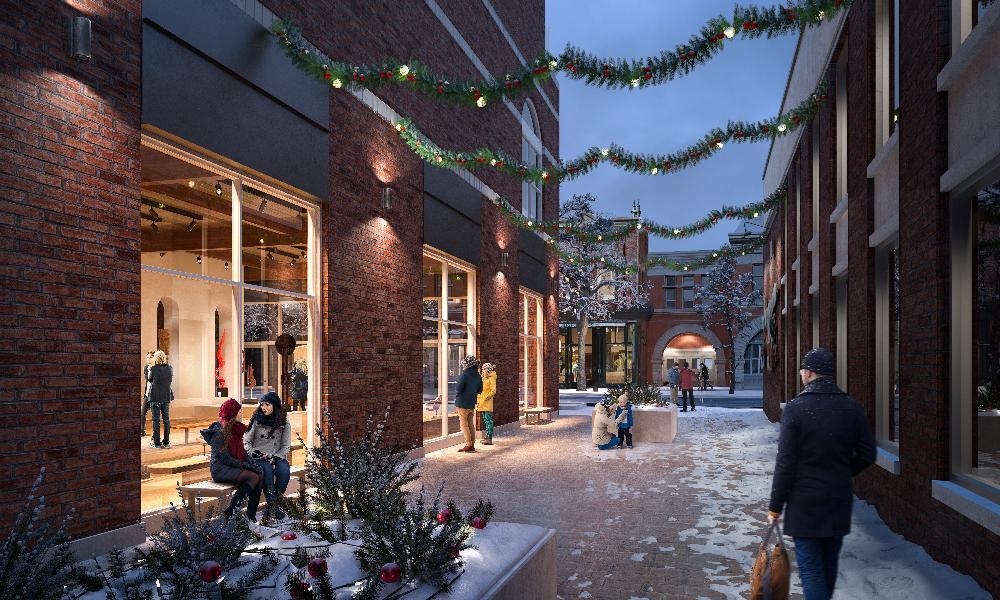 Rendering of The Regent Condos in winter