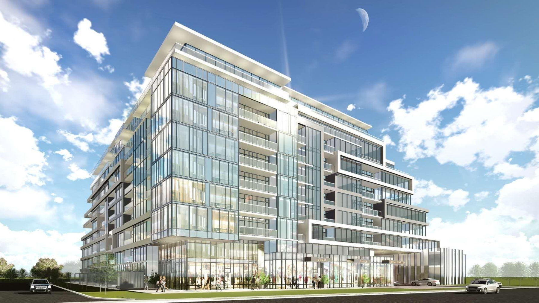 Exterior rendering of Union Square Condos in Markham