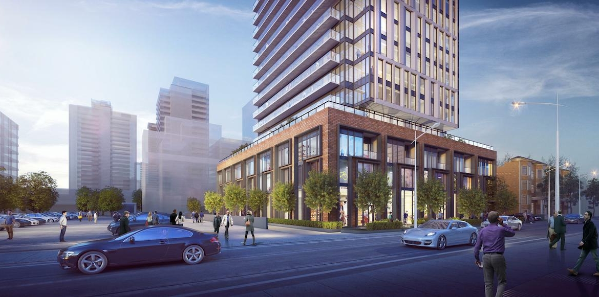 Rendering of 20 Maitland Condos streetscape