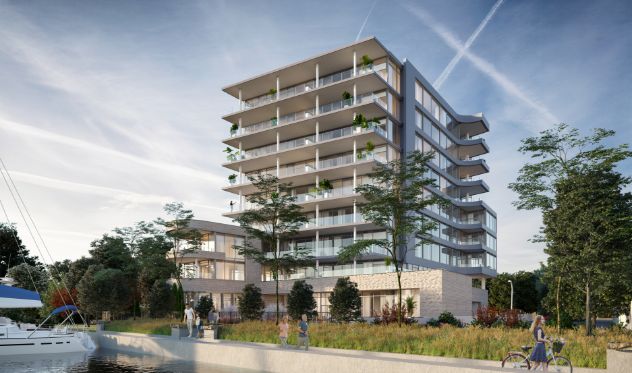 Rendering of 55 Port Condos exterior