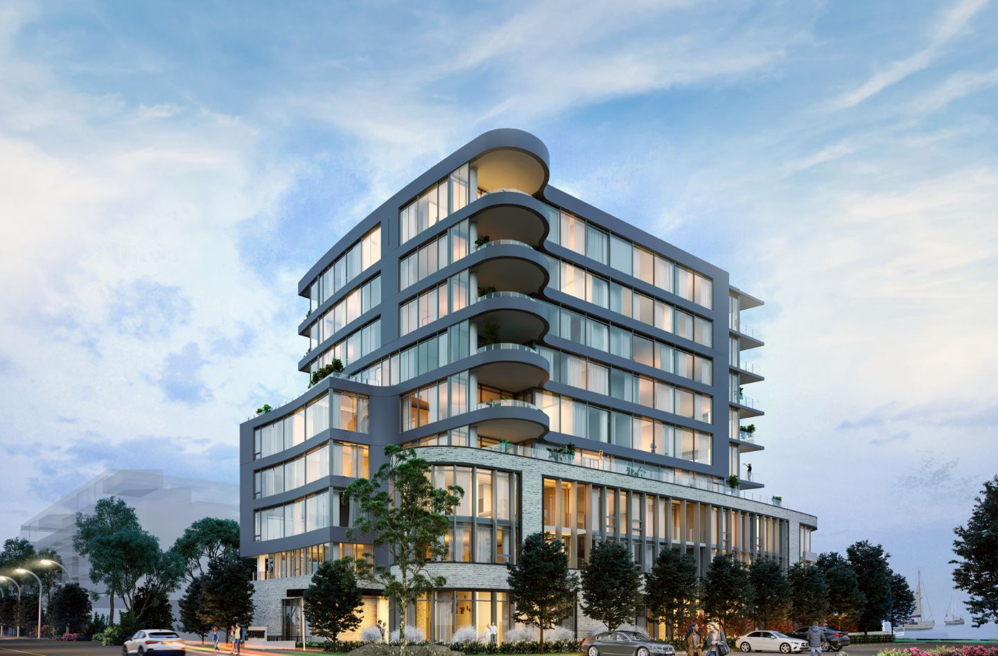 Rendering of 55 Port Condos at the waterfront