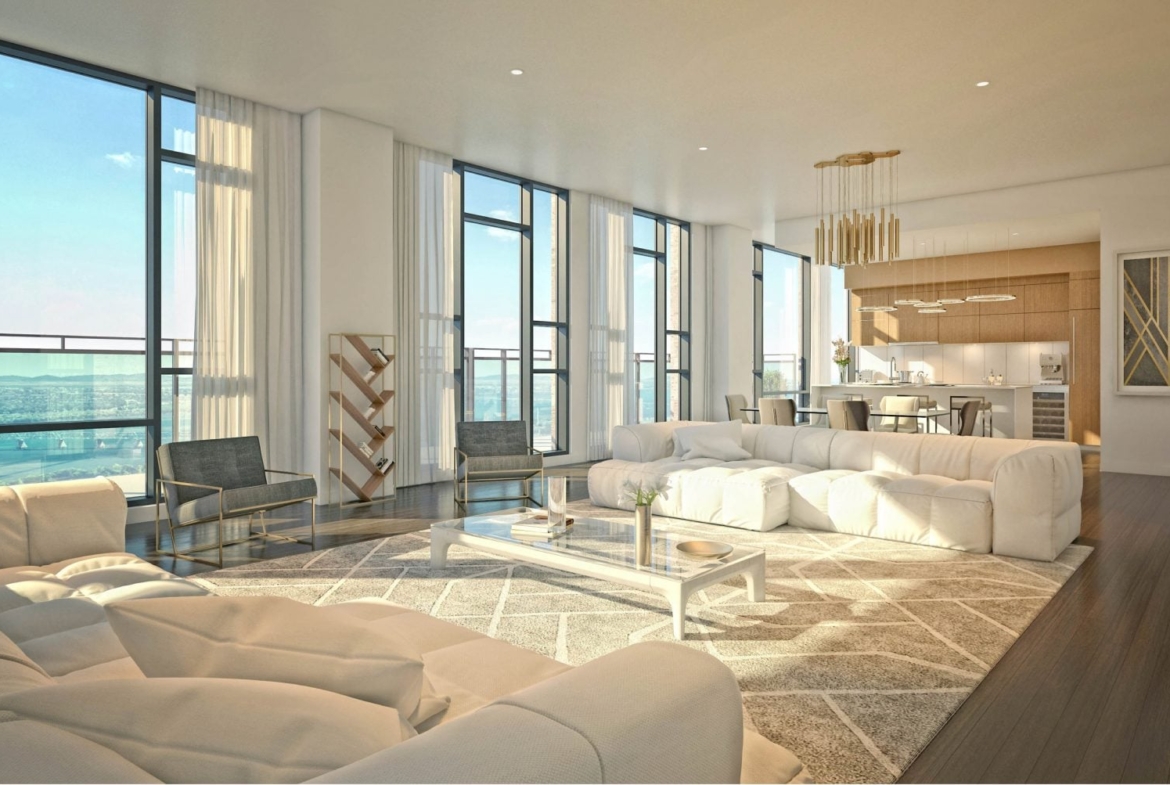 Rendering of 628 Saint-Jacques Condos interior open-concept