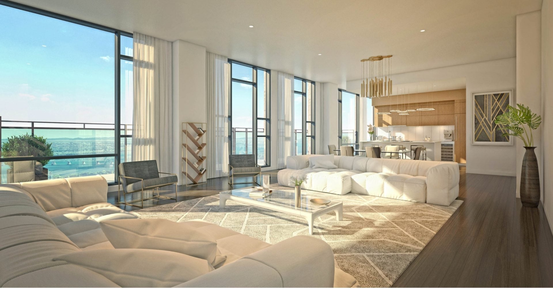 Rendering of 628 Saint-Jacques Condos interior open-concept