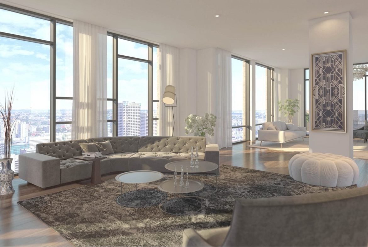 Rendering of 628 Saint-Jacques Condos interior large windows