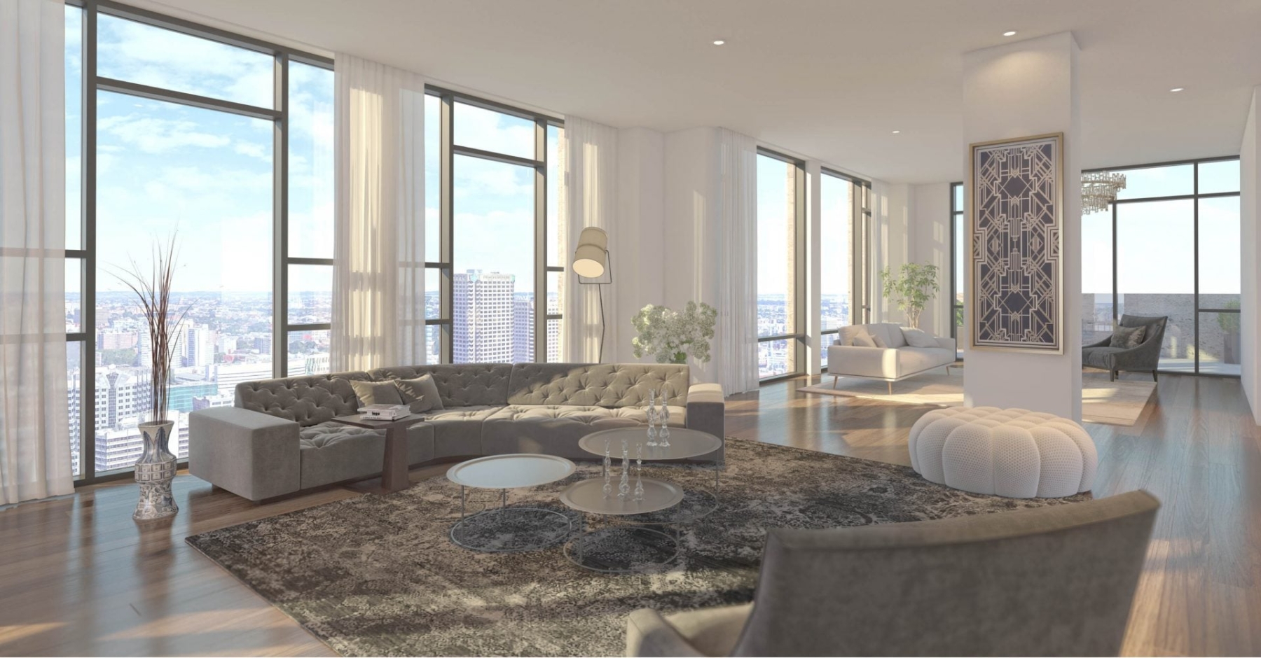 Rendering of 628 Saint-Jacques Condos interior large windows