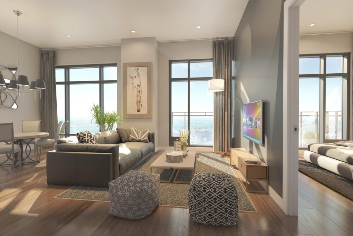 Rendering of 628 Saint-Jacques Condos interior main room