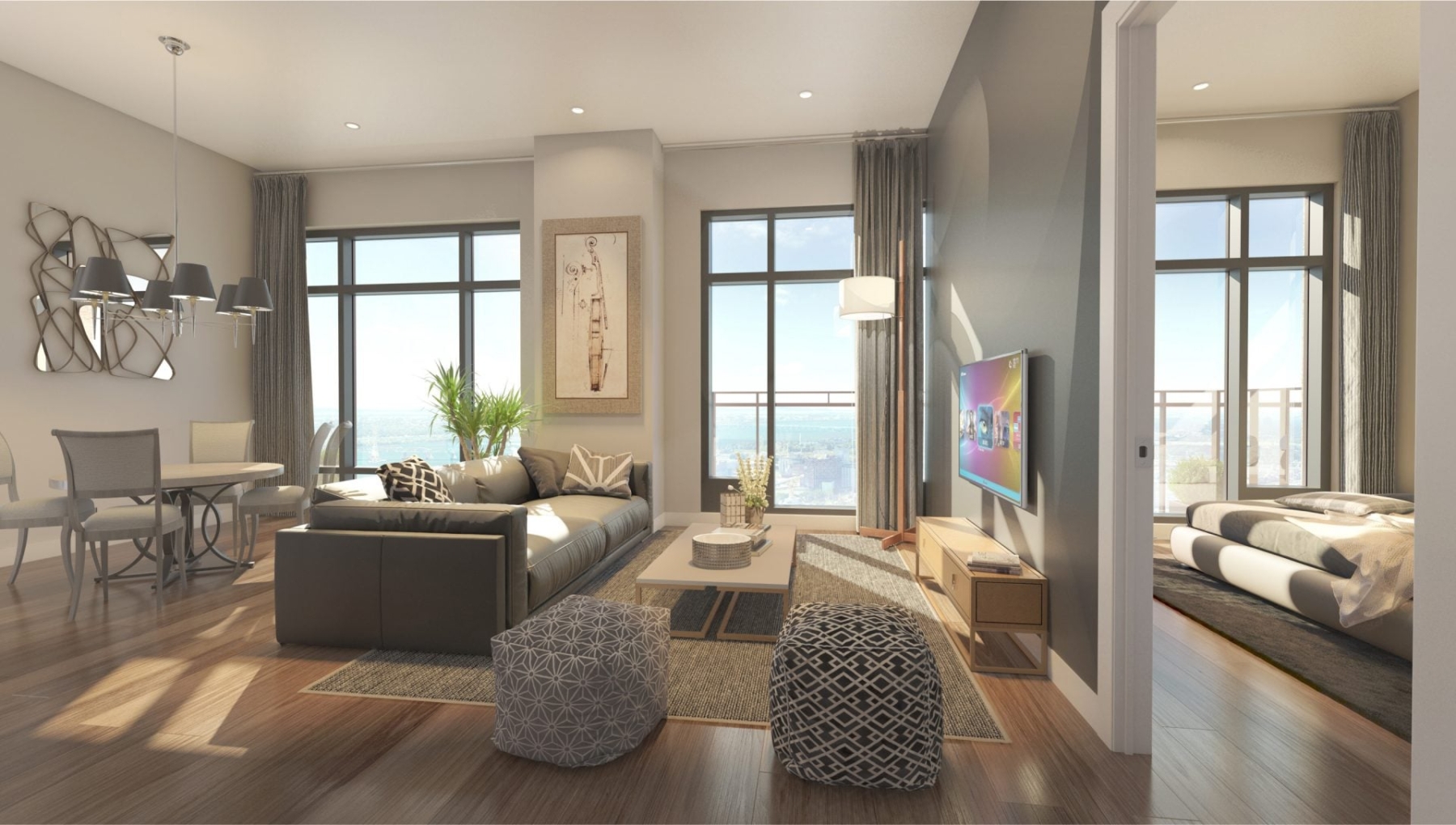 Rendering of 628 Saint-Jacques Condos interior main room