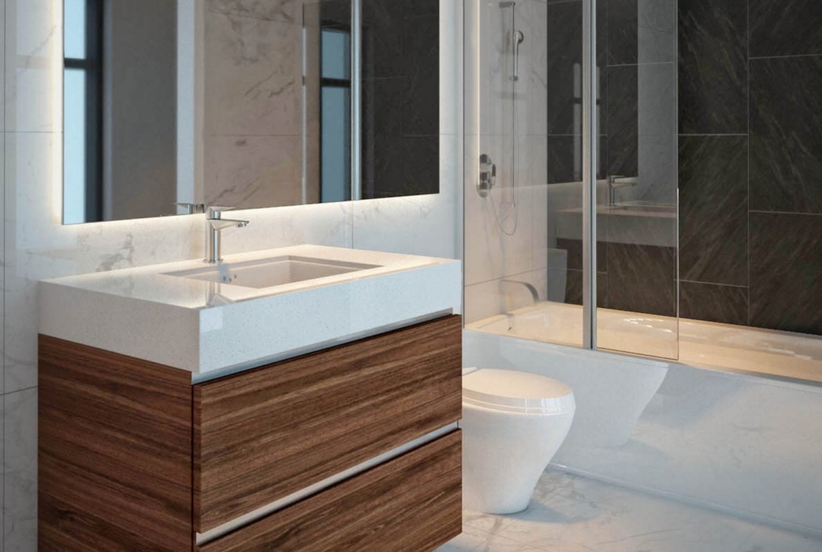 Rendering of 628 Saint-Jacques Condos interior bathroom