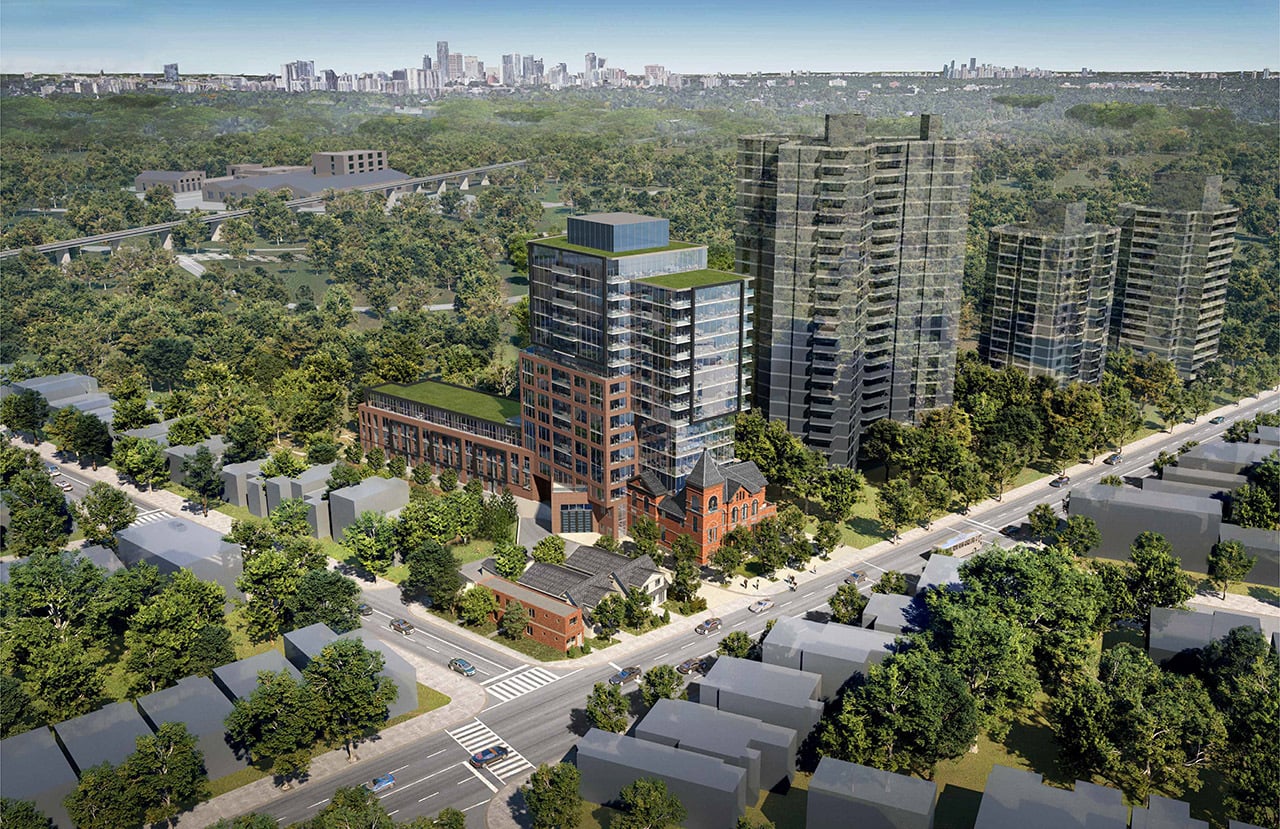 Rendering of 954 Broadview Condos aerial view