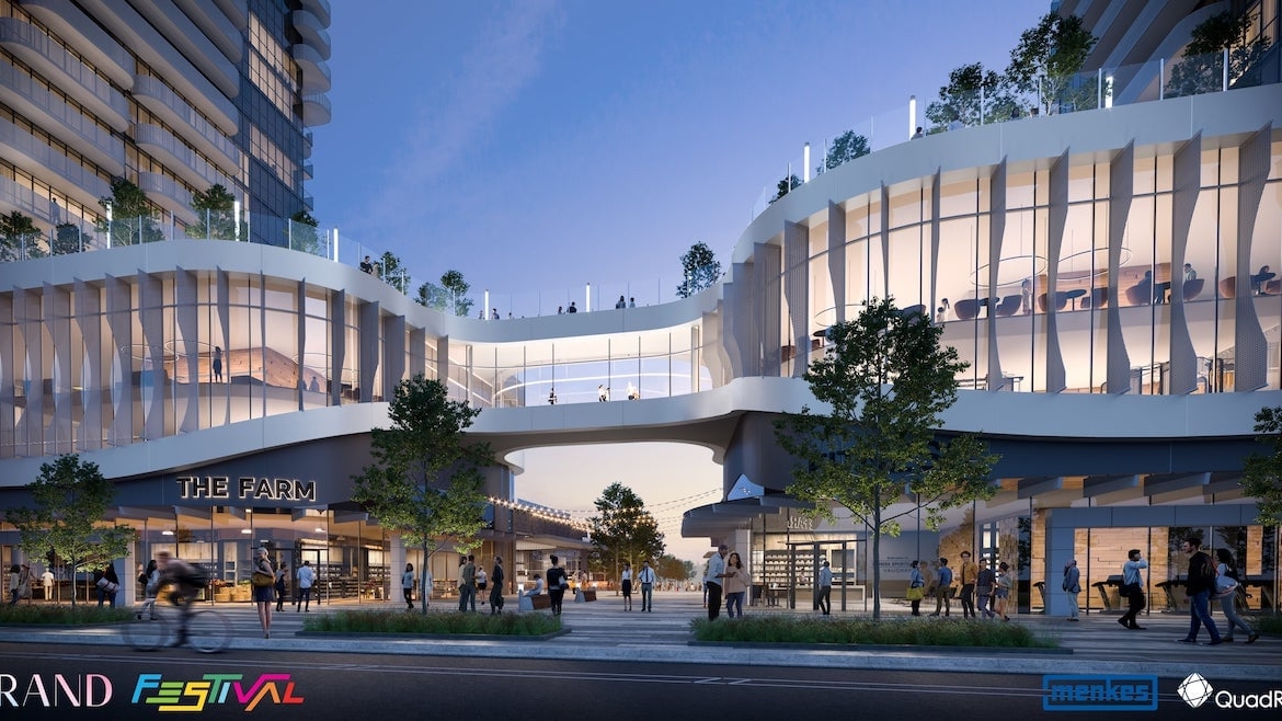 Grand Festival Condos amenity bridge exterior view