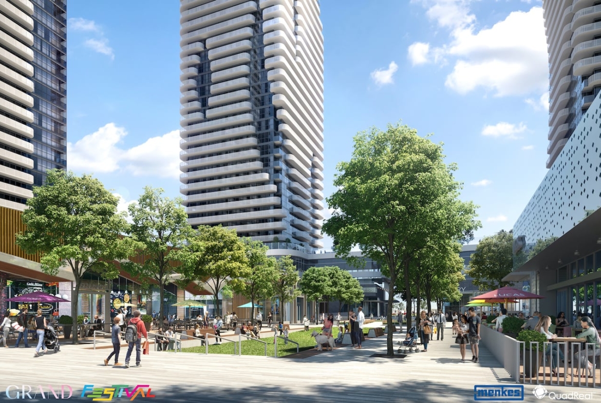 Grand Festival Condos retail promenade