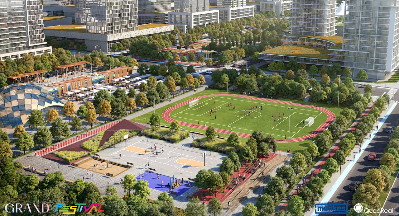 Grand Festival Condos Soccer Field Cultural Hub