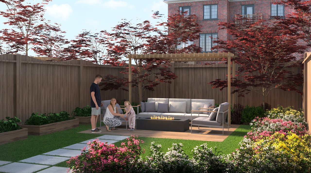 Rendering of Highbury Gardens garden