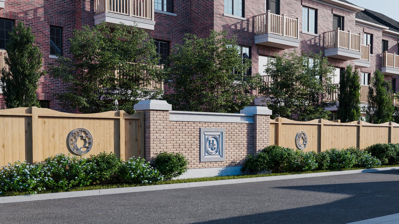 Rendering of Highbury Gardens gate feature