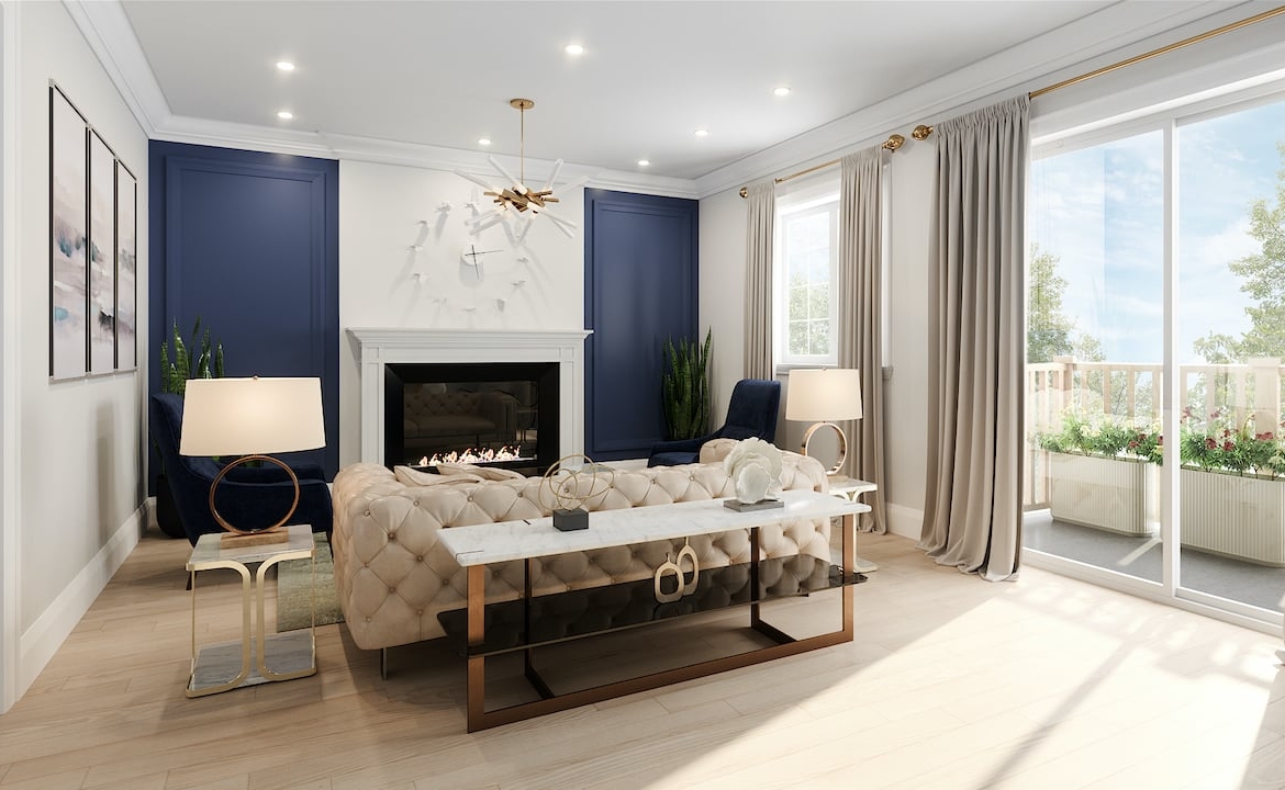 Rendering of Highbury Gardens great room