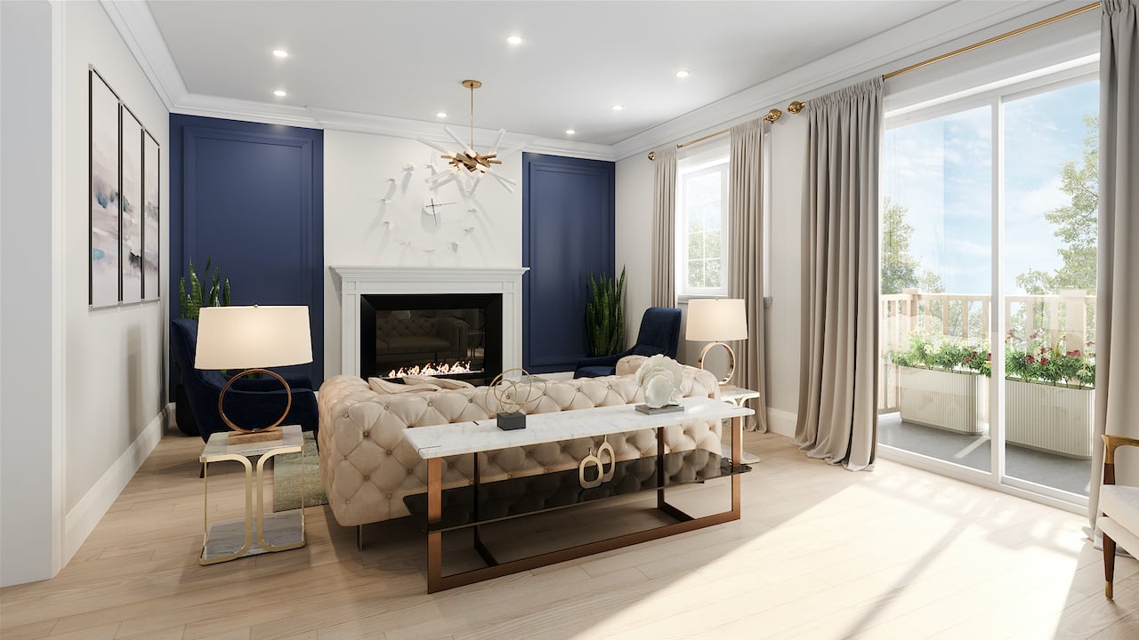 Rendering of Highbury Gardens great room