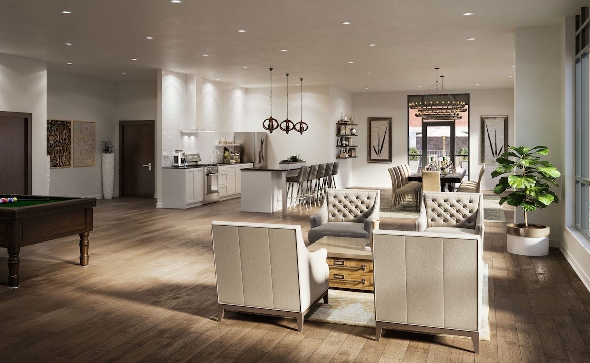 Stone and South Condos party room