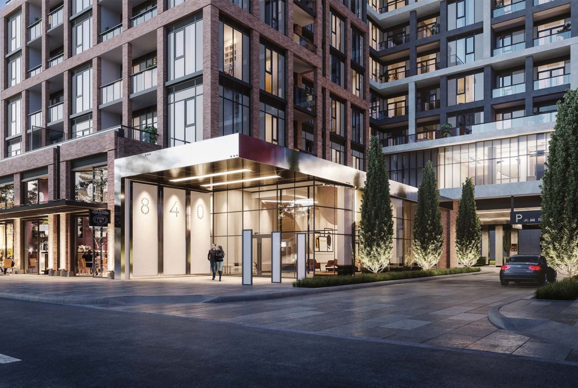 The Dupont Condos exterior building entrance