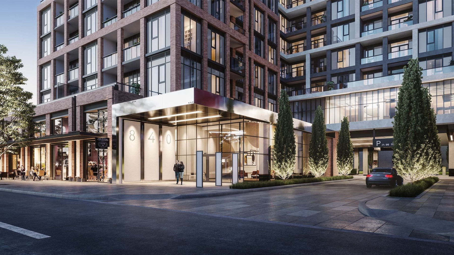The Dupont Condos exterior building entrance