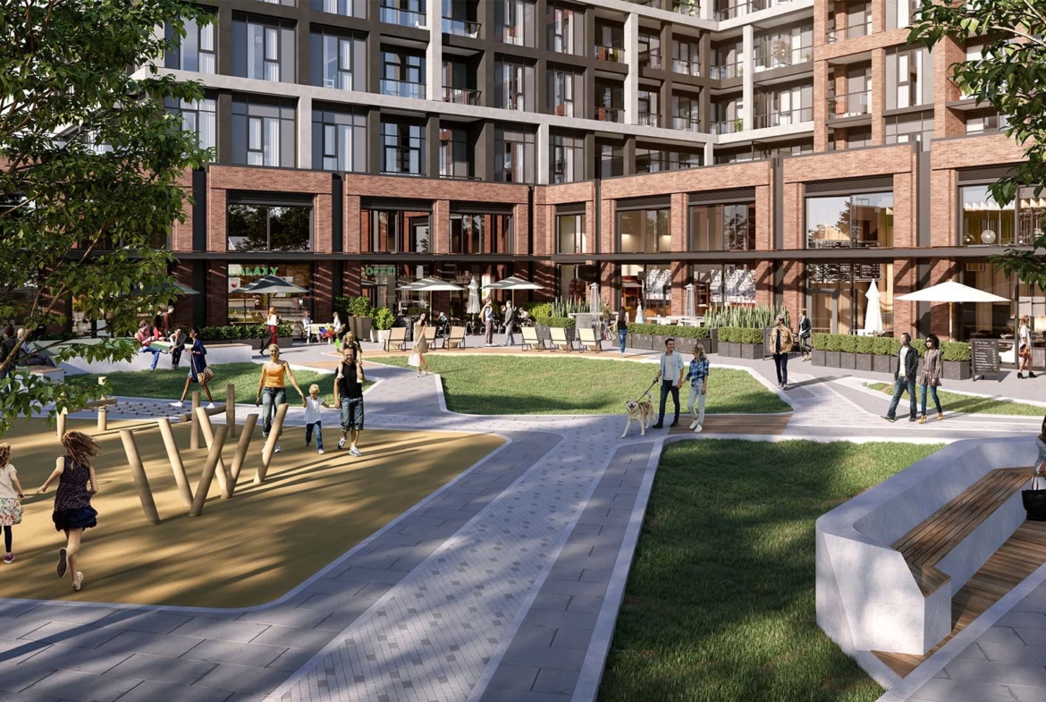 The Dupont Condos courtyard