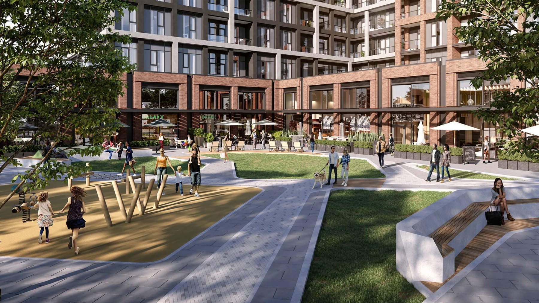 The Dupont Condos courtyard