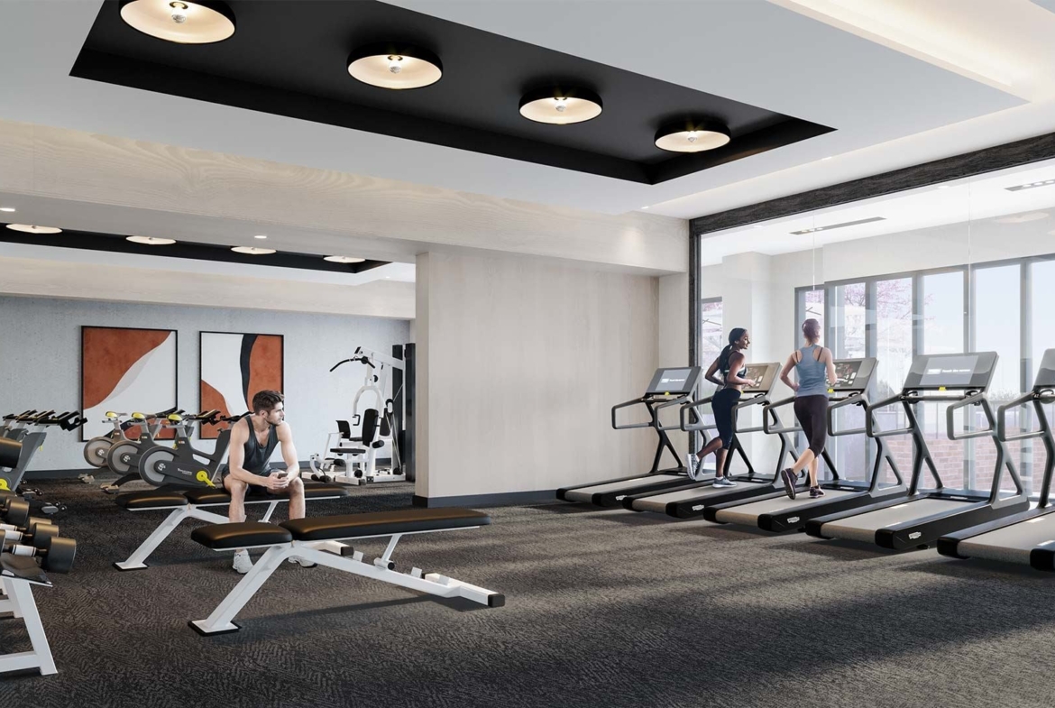 The Dupont Condos fitness centre