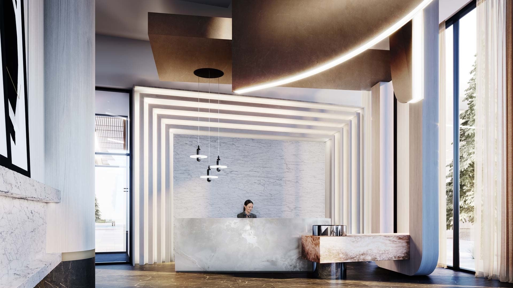 The Dupont Condos lobby